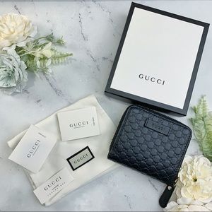 Gucci Microguccissima Micro GG Black Bifold Wallet